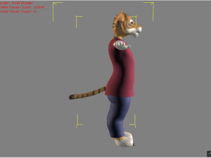 tiger cartoon character 3D 모델