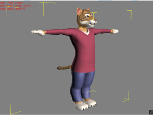 tiger cartoon character 3D 모델