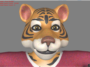 tiger cartoon character 3D 모델