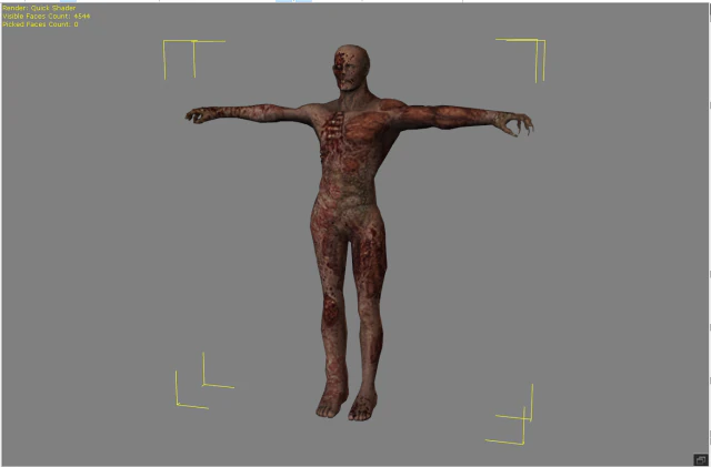 zombie character 3D Model .c4d .max .obj .3ds .fbx .stl .blend 