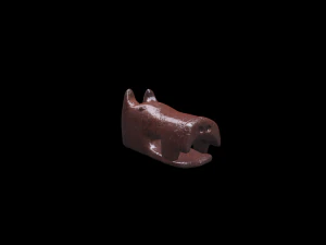 texture et mod&egrave;le de figurine de cochon grec lowpoly Modèle 3D