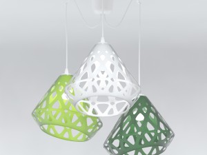 three-colored chandelier zaha light 3D Model