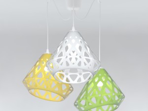three-colored chandelier zaha light 3D Модель