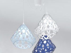 three-colored chandelier zaha light 3D Модель