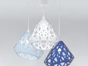 three-colored chandelier zaha light 3D Модель