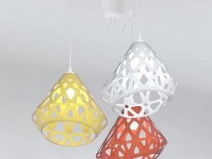 three-colored chandelier zaha light 3D Модель