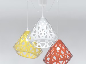 three-colored chandelier zaha light 3D Модель