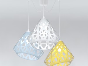 three-colored chandelier zaha light 3D Модель
