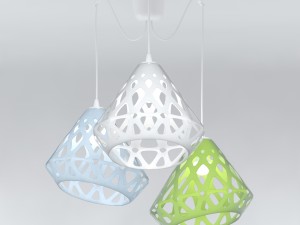 three-colored chandelier zaha light 3D Модель