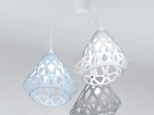 three-colored chandelier zaha light 3D Модель