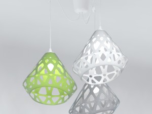 three-colored chandelier zaha light 3D Модель
