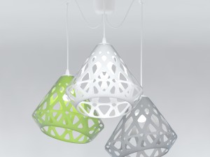 three-colored chandelier zaha light 3D Модель