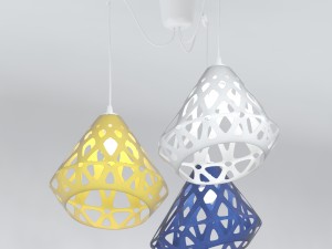 three-colored chandelier zaha light 3D Модель