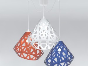 three-colored chandelier zaha light 3D Модель