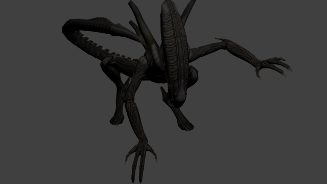 xenomorph from the game aliens vs predators 3D Model .c4d .max .obj .3ds .fbx .stl .blend 