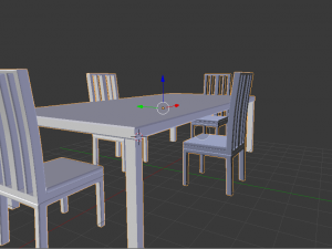 kitchen dining table full set 3D Model
