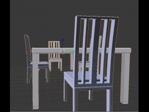 kitchen dining table full set 3D Model