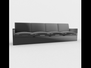 living room sofa set with additional furniture Model 3D