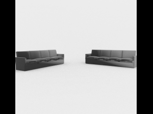 living room sofa set with additional furniture Model 3D