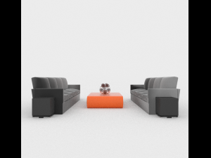 living room sofa set with additional furniture Modèle 3D