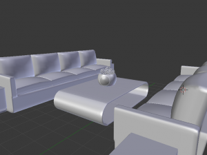 living room sofa set with additional furniture Model 3D