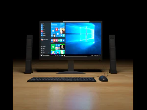 Windows 10-Computer 3D Modell