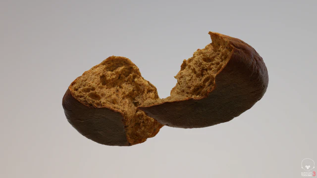 tasty bread 05 3D Model .c4d .max .obj .3ds .fbx .stl .blend