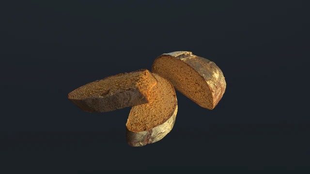 tasty bread 07 3D Model .c4d .max .obj .3ds .fbx .stl .blend
