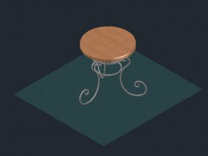 table garden Modelo 3D