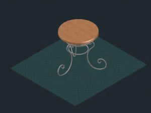 테이블 정원 3D 모델