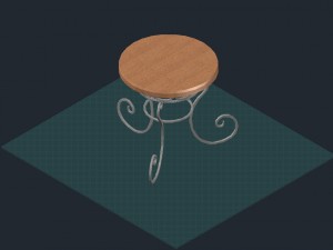 table garden 3D-Modell