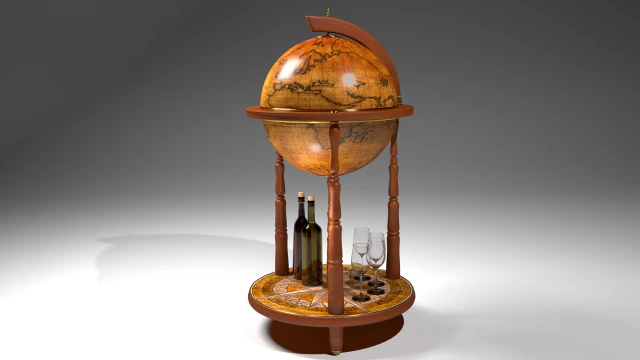 globe bar 3D Model .c4d .max .obj .3ds .fbx .stl .blend 