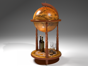 globe bar 3D Model