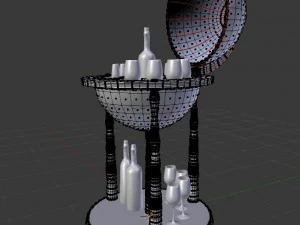 globe bar 3D Model