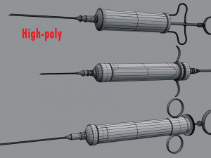 vintage syringe Modello 3D