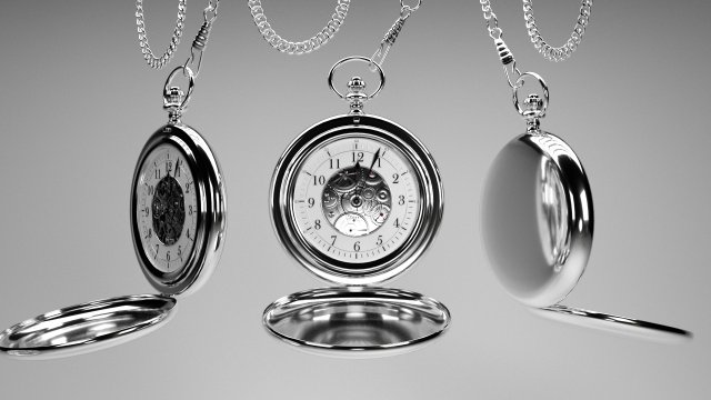 pocket watch 3D Модель .c4d .max .obj .3ds .fbx .stl .blend 