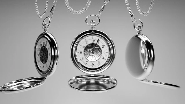 pocket watch 3D Model .c4d .max .obj .3ds .fbx .stl .blend 