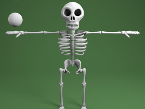 chicken skeleton in t-pose for rigging Modèle 3D in Oiseaux 3DExport