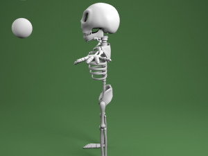 cartoon skeleton Model 3D