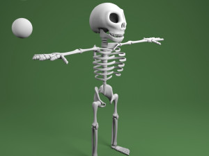 cartoon skeleton Model 3D