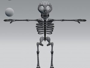 cartoon skeleton Model 3D