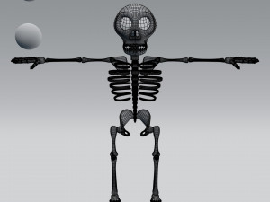 cartoon skeleton Model 3D