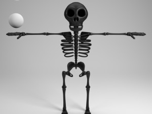 cartoon skeleton Model 3D