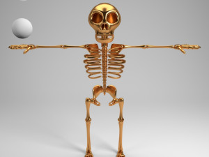 cartoon skeleton Model 3D
