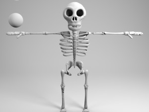 cartoon skeleton Model 3D