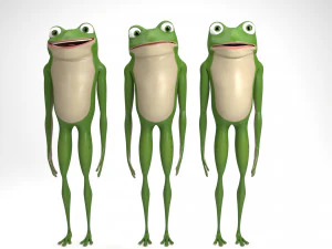cartoon frog 3D Model