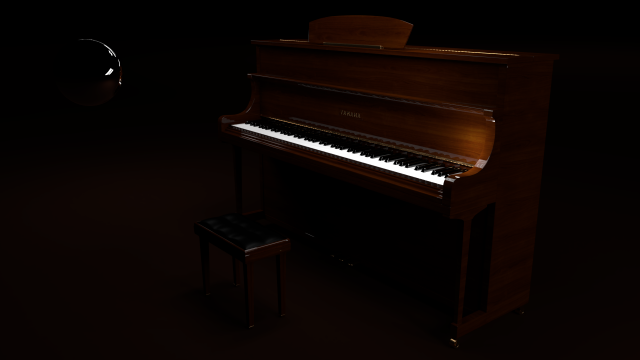 piano Modelo 3D .c4d .max .obj .3ds .fbx .stl .blend 