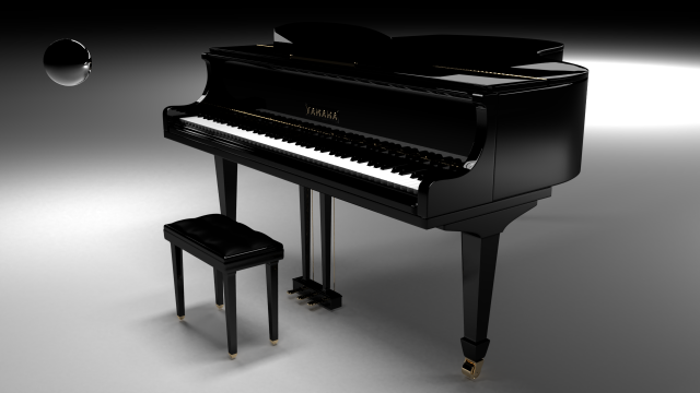 grandpiano Modelo 3D .c4d .max .obj .3ds .fbx .stl .blend 