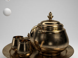 tea set Modelo 3D