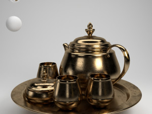 tea set Modelo 3D